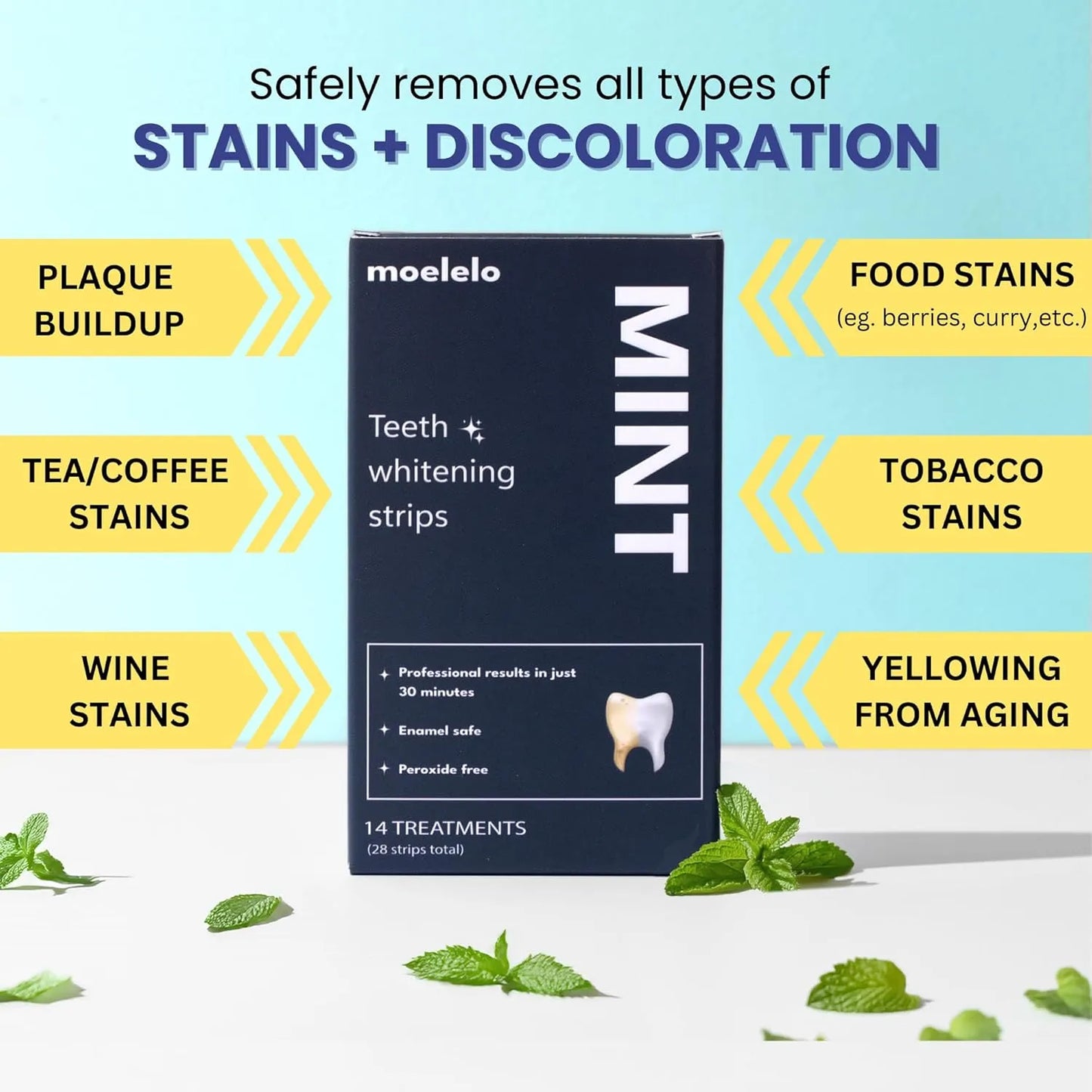Teeth whitening strips, natural teeth whitening strips,