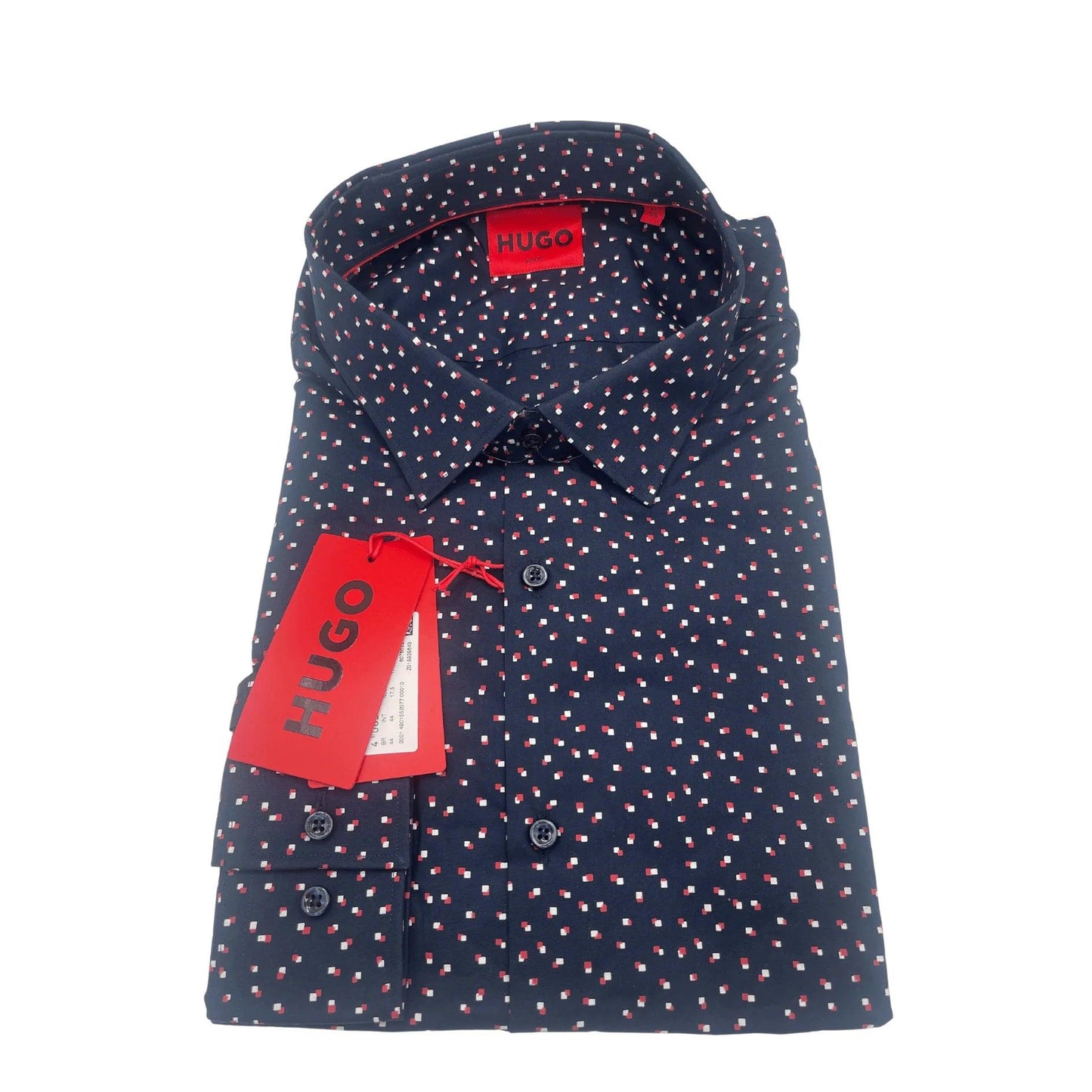 HB - Slim Fit Shirt in Cotton Blend - Printed Shirt - Almostnewcloset.com
