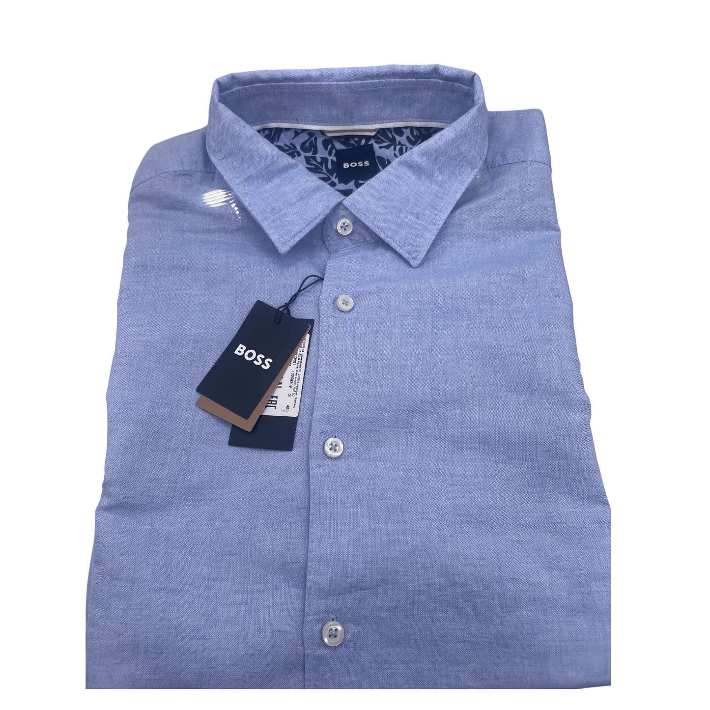 HB Casual Fit Shirt for Men - Long Sleeve - Cotton Shirt for Men – Blue - Almostnewcloset.com