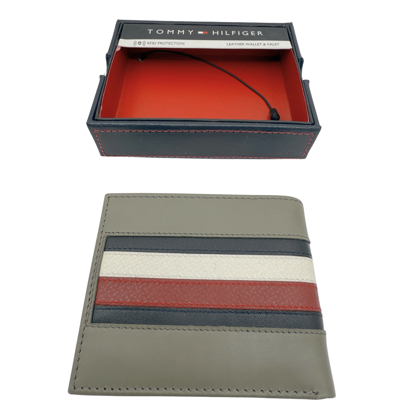 Tommy Hilfiger Wallet for Men - Grey Men's Wallet - RRP£60 - Calf Leather