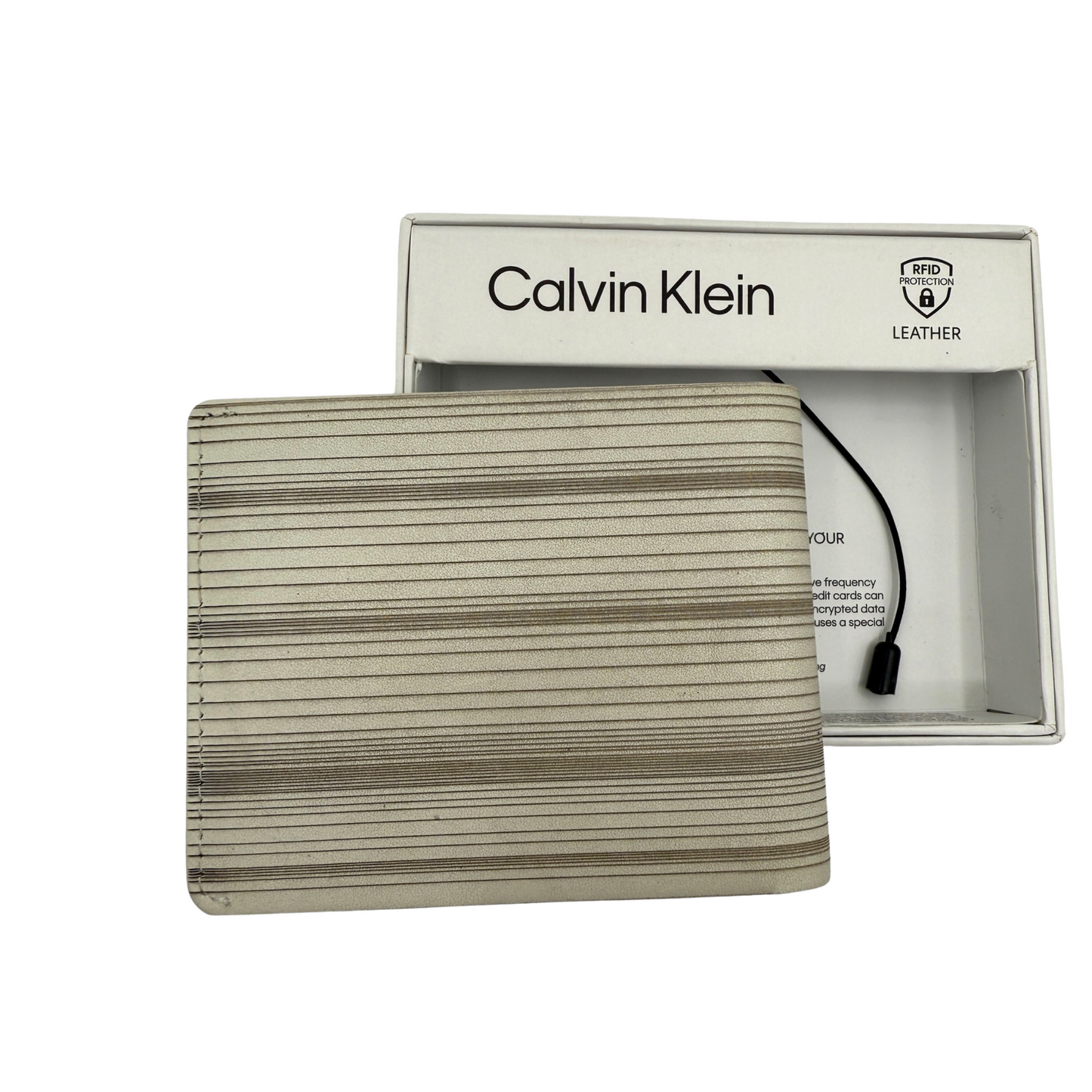 Calvin Klein Bifold Wallet for Men - Off White - RFID Protection