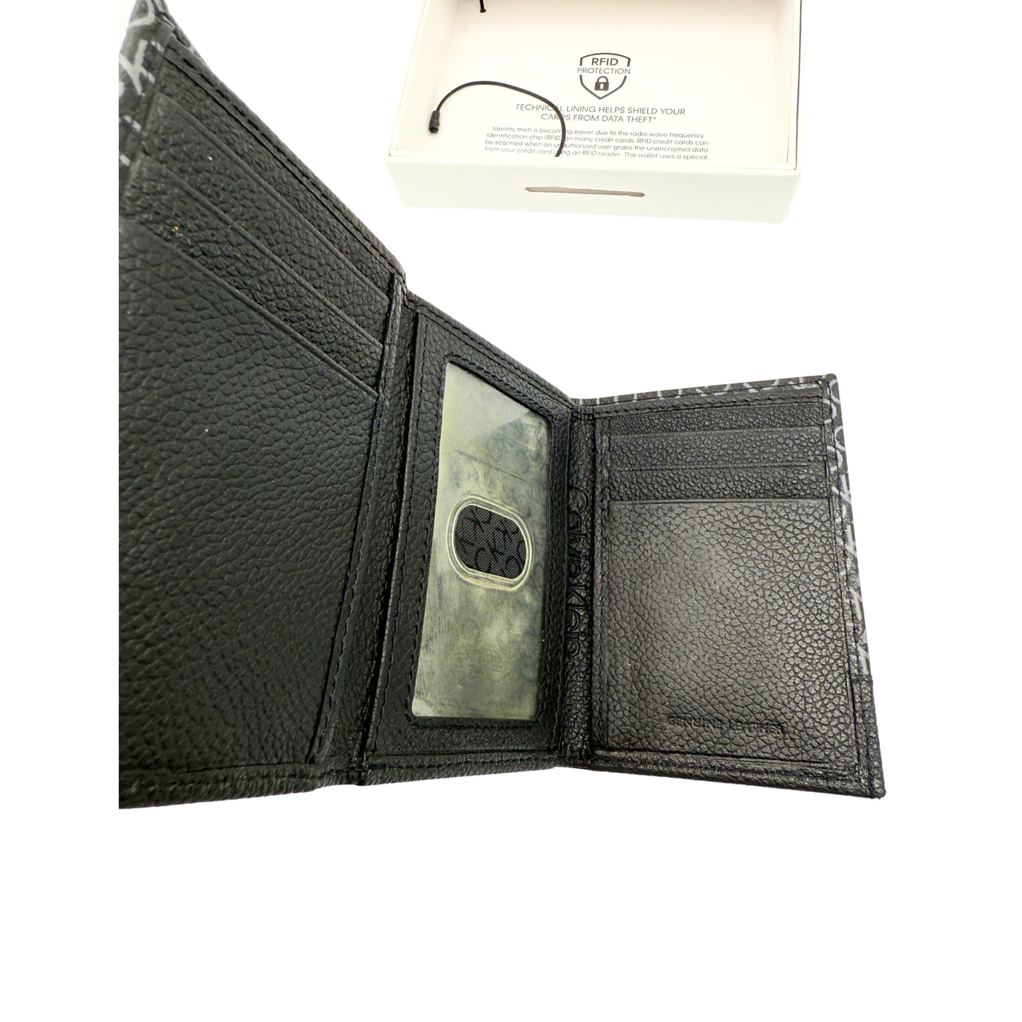 Calvin Klein Trifold Wallet for Men - RFID Protection RRP£65