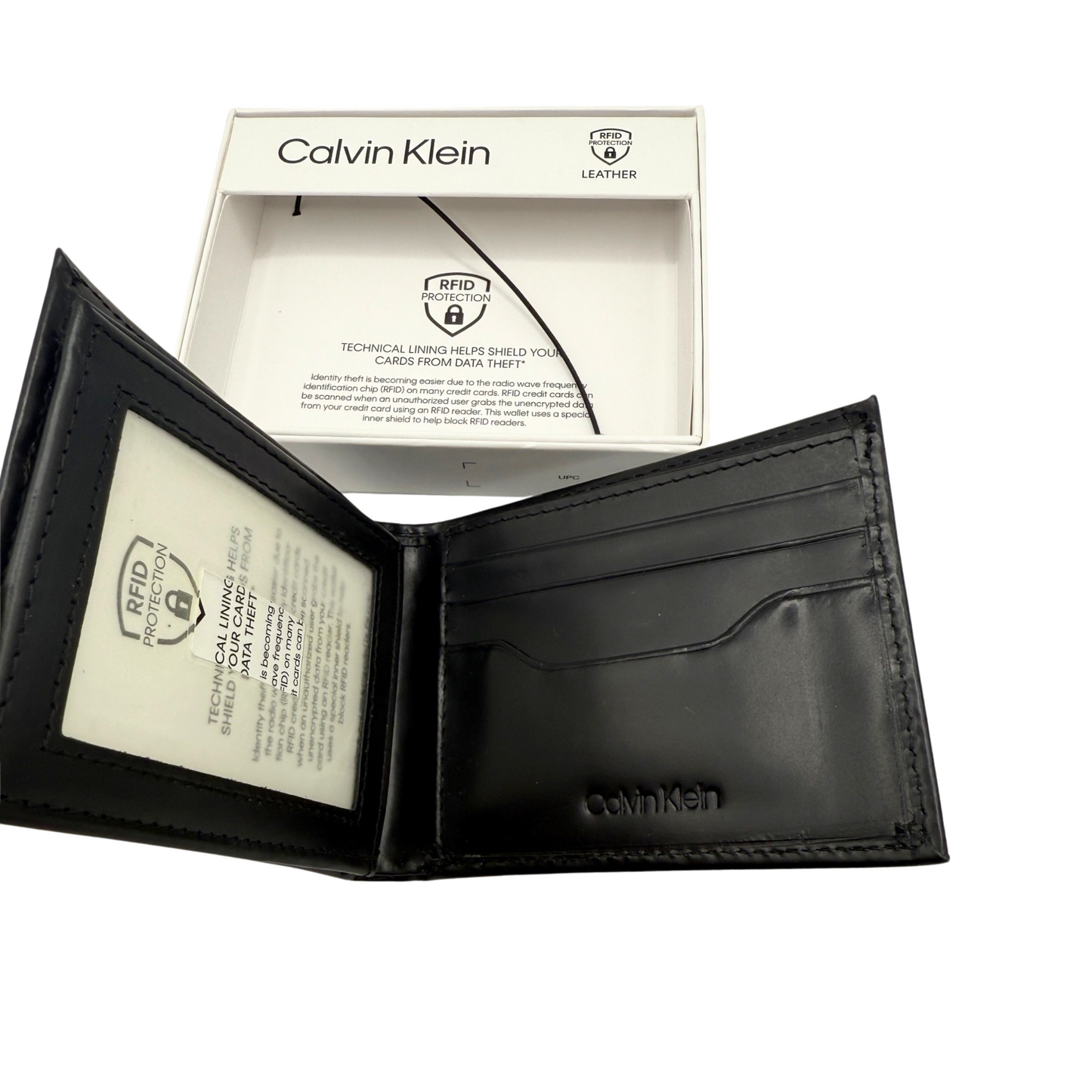 Calvin Klein Bifold Wallet For Men - Smooth Black Colour - RFID Protection RRP £70