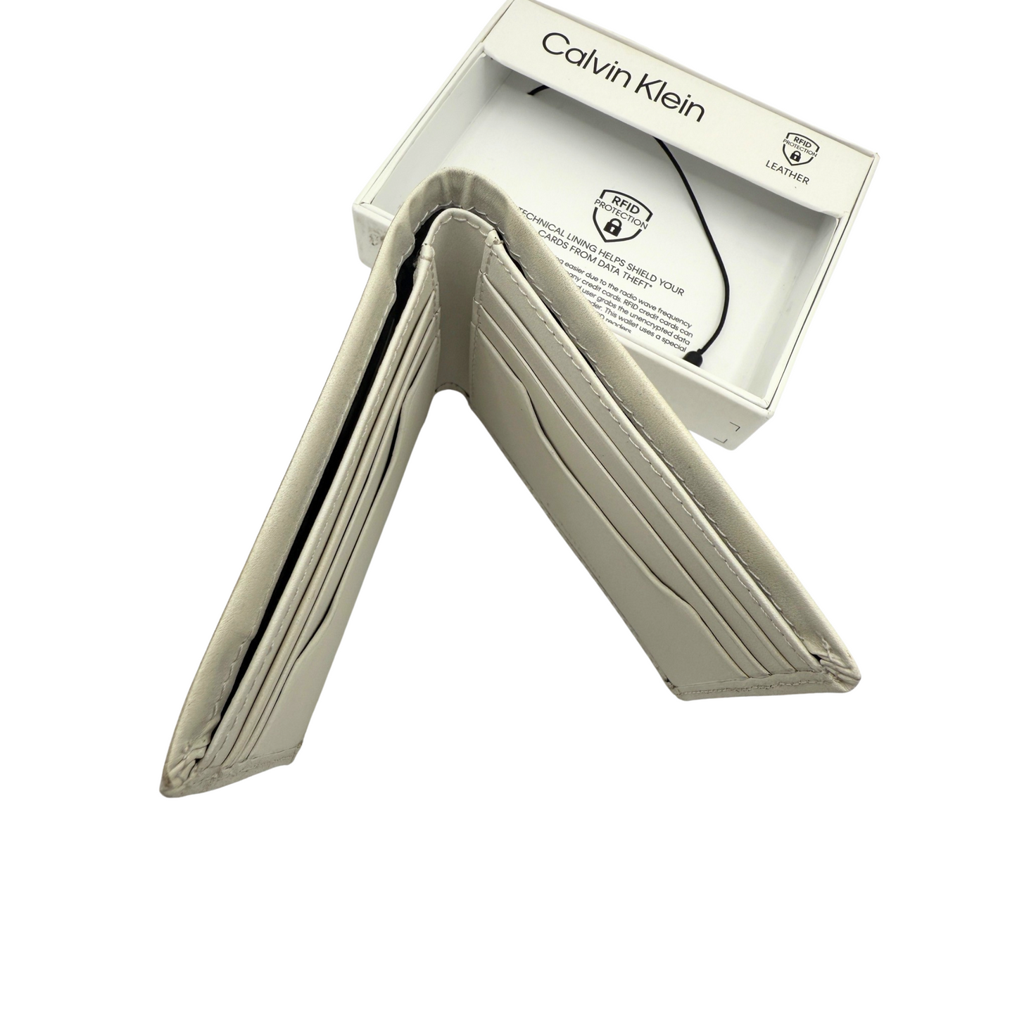 Calvin Klein Bifold Wallet for Men - Off White - RFID Protection