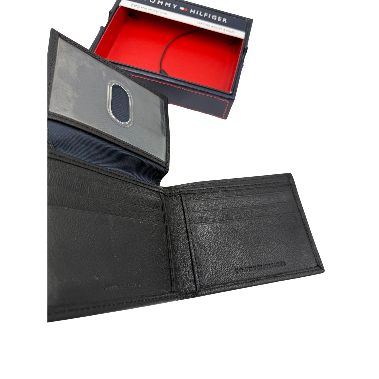 Tommy Hilfiger Bifold Wallet for Men Black Leather Wallet
