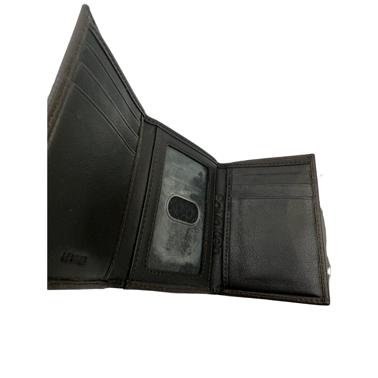 Calvin Klein Trifold Wallet for Men Women - Brown - RFID Protection