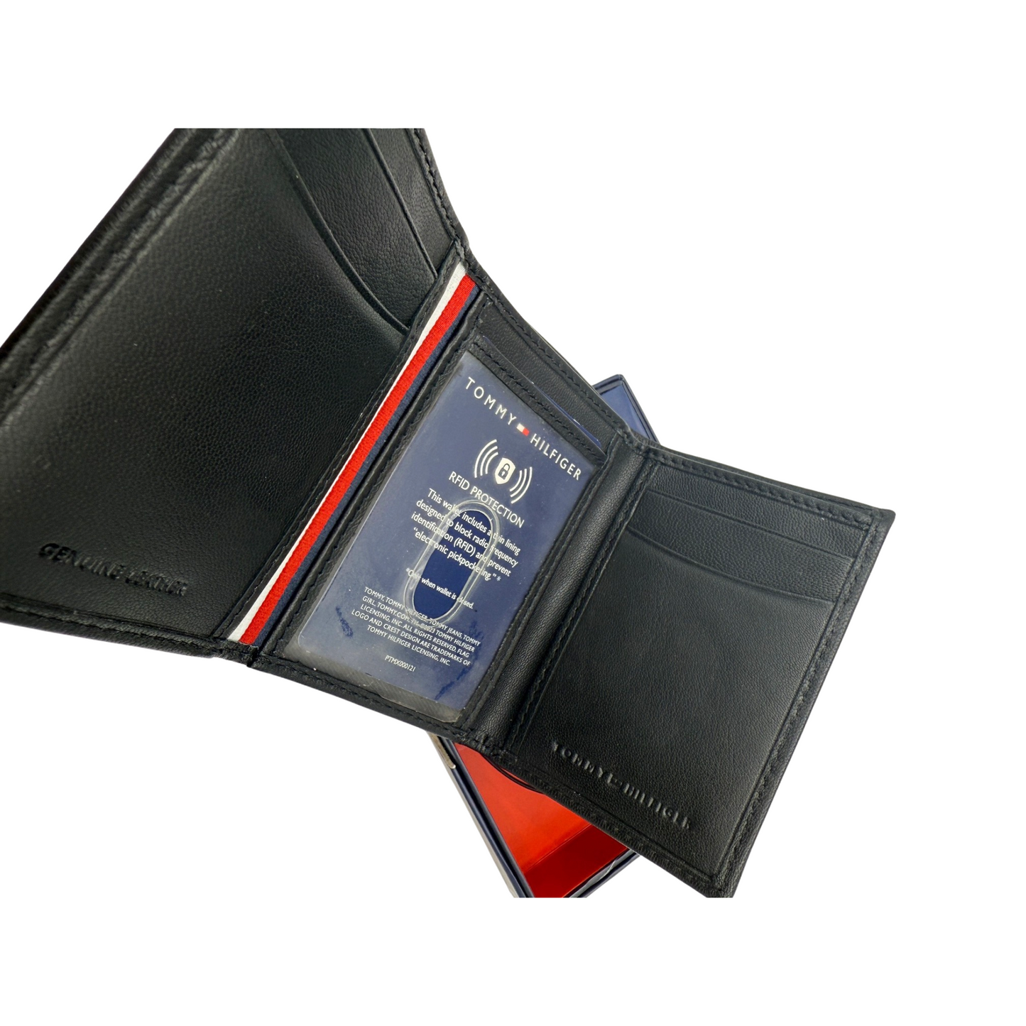 Tommy Hilfiger Trifold Wallet for Men - Black - RFID Protection