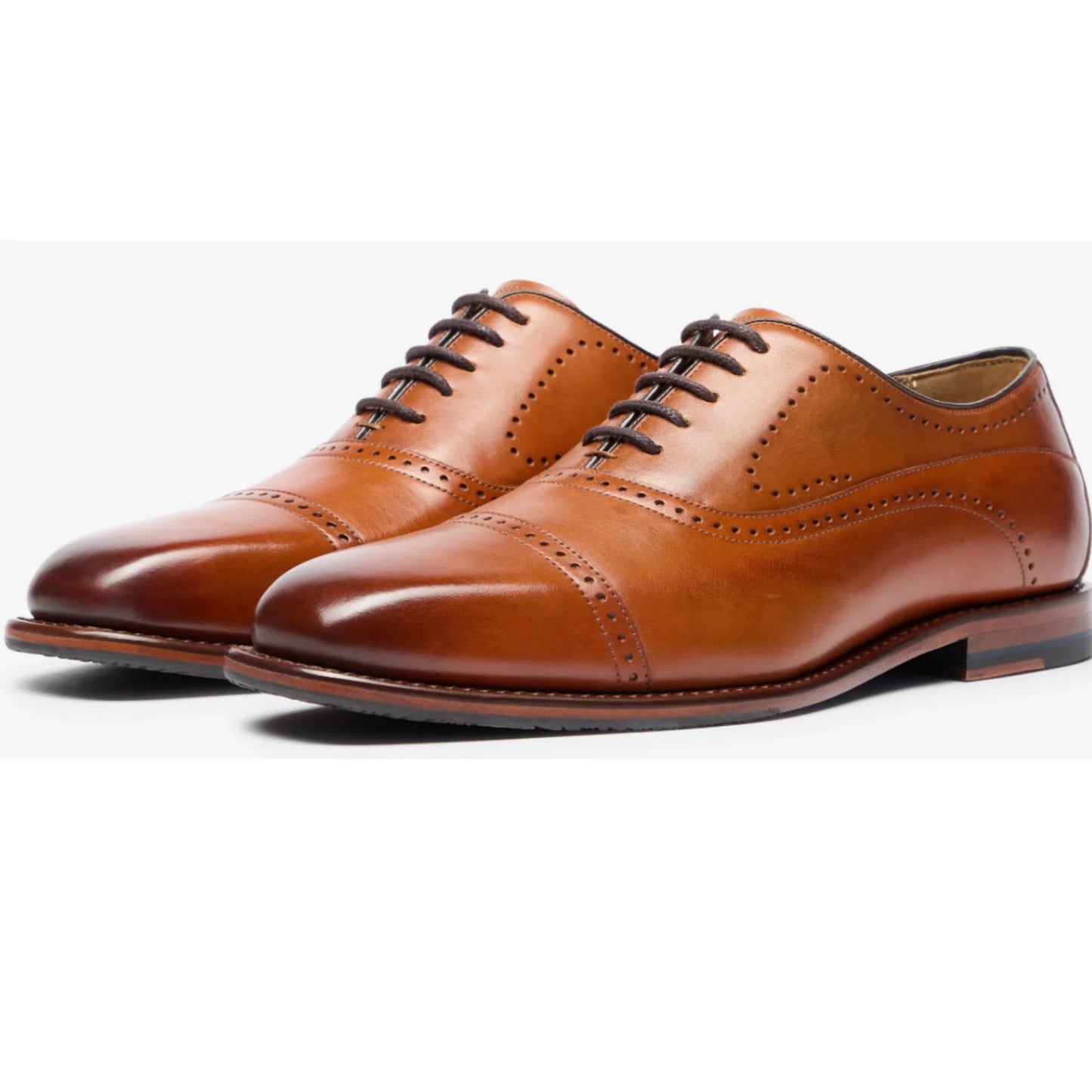 Oliver Sweeney Banbury Tan Antiqued Leather Oxford Shoes RRP£179 UK 8