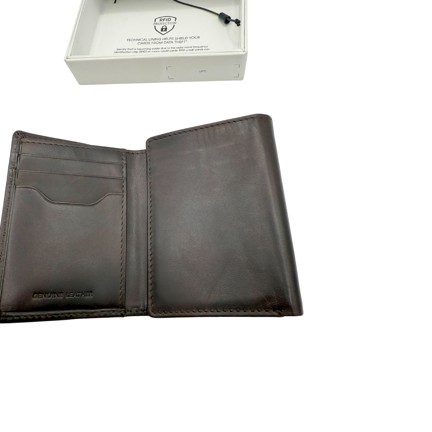 Calvin Klein Trifold Wallet for Men - Dark Brown - Calf Leather RRP£70 RFID