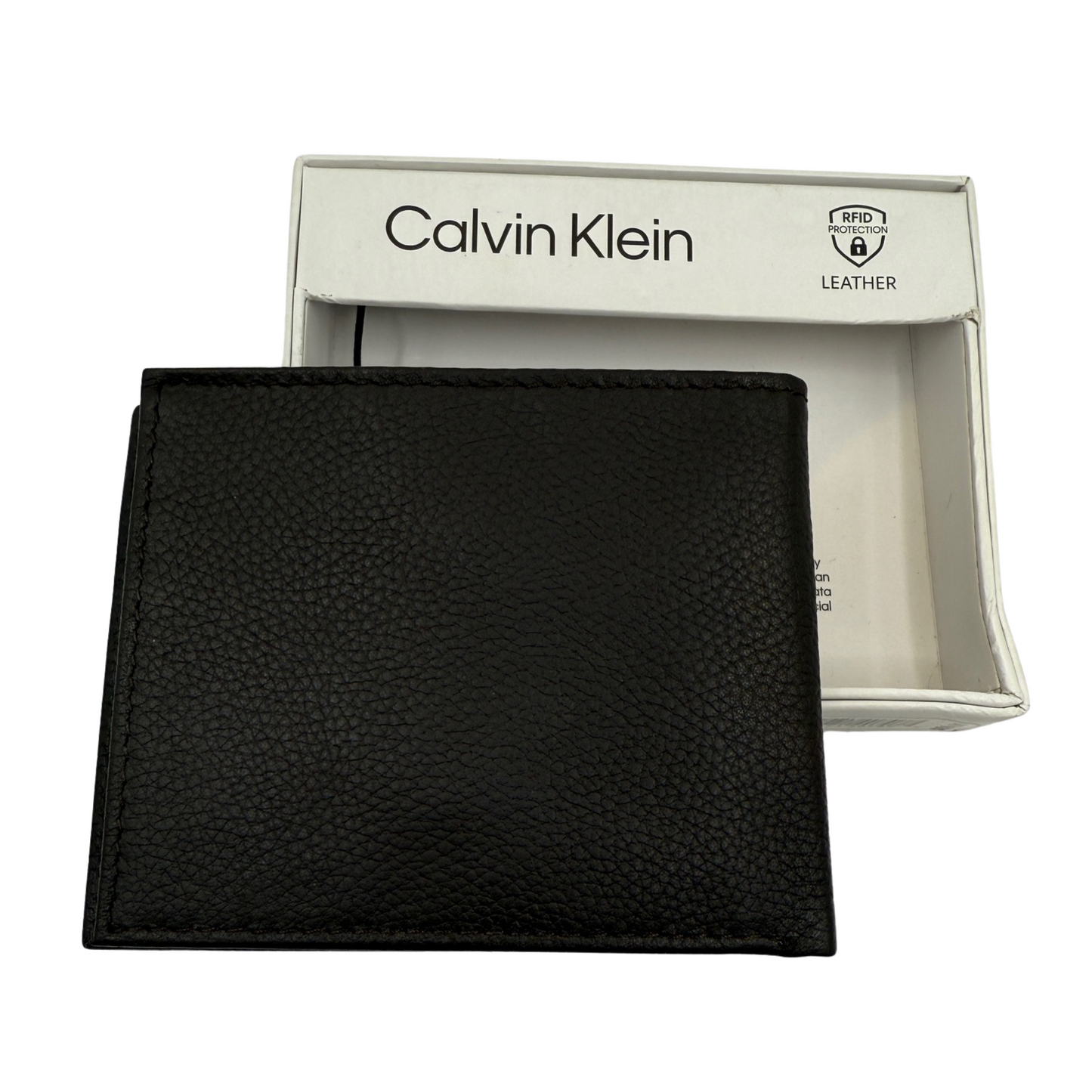 Calvin Klein Bifold Dark Brown Wallet for Men - RFID Protection
