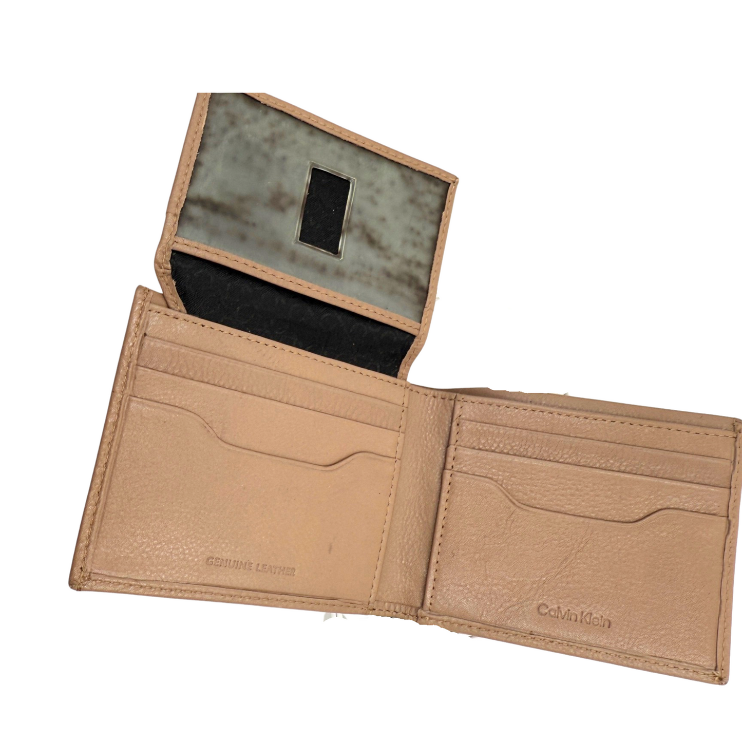 Calvin Klein Bifold Wallet for Men - Light Brown/ Tan - RFID Protection
