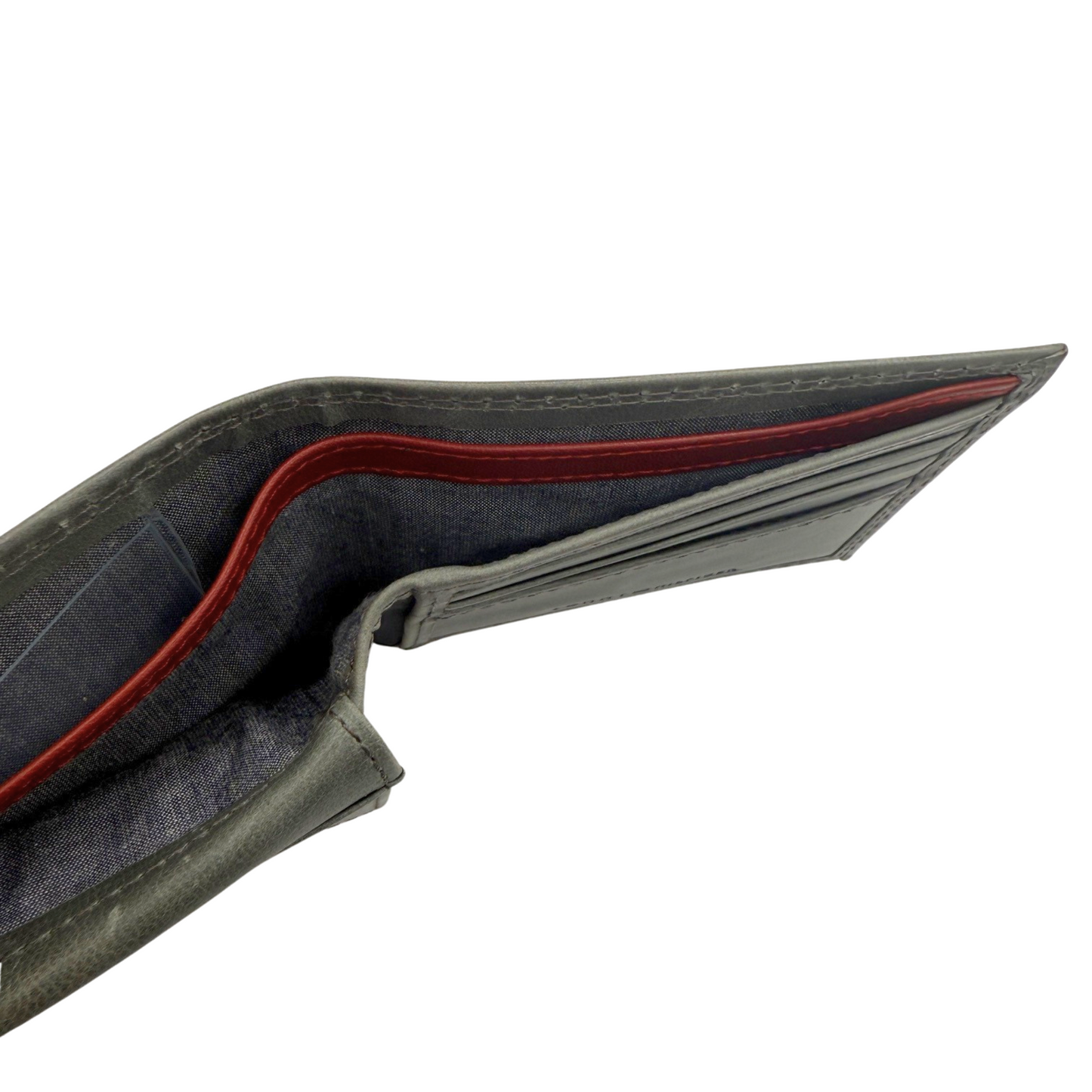 Tommy Hilfiger Wallet for Men - Men's Wallet - Grey - Calf Leather