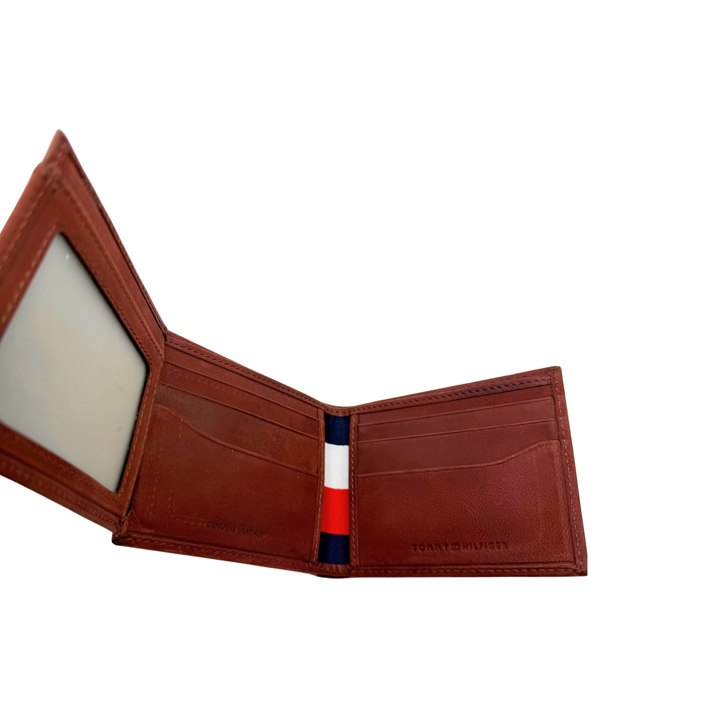 Tommy Hilfiger Wallet for Men - Men's Wallet - Burgundy - Calf Leather