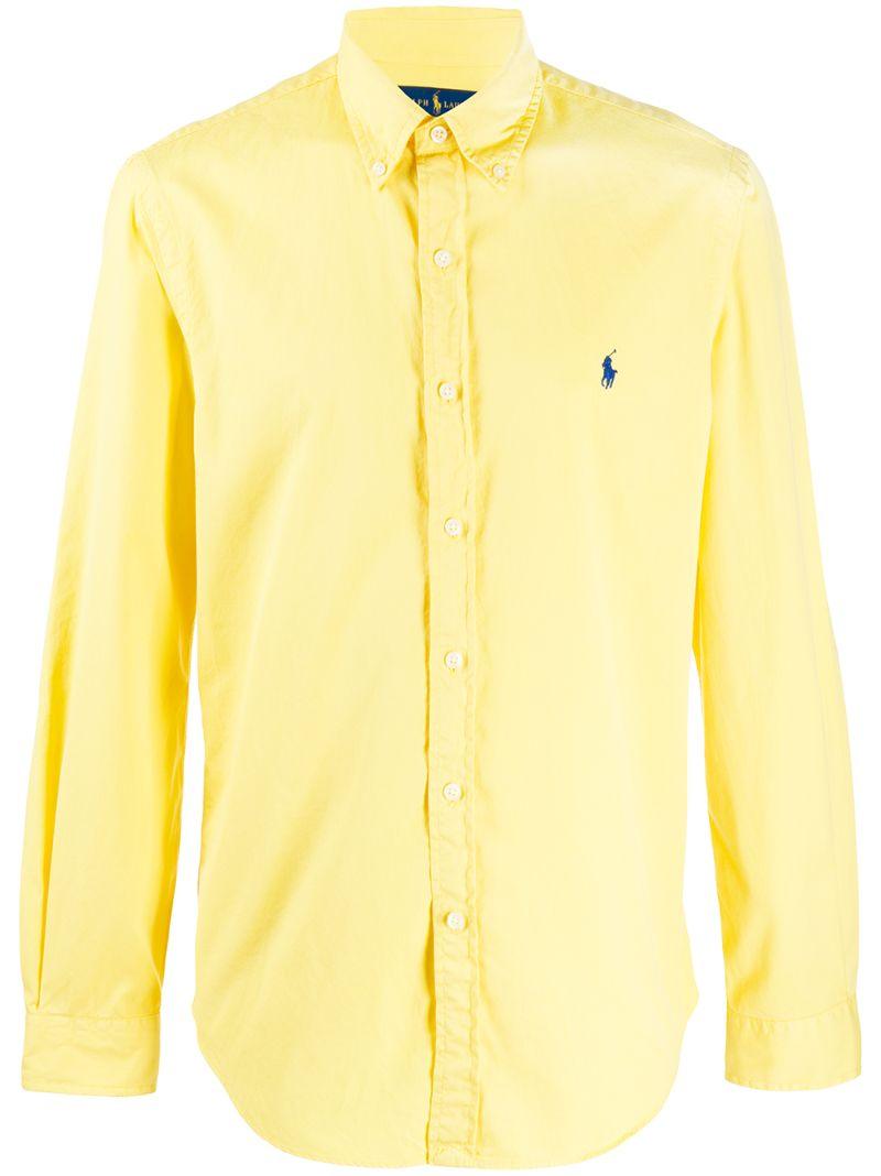 Ralph Lauren Custom Fit Shirt - Yellow Colour Shirt for Men - RRP£120 - Almostnewcloset.com