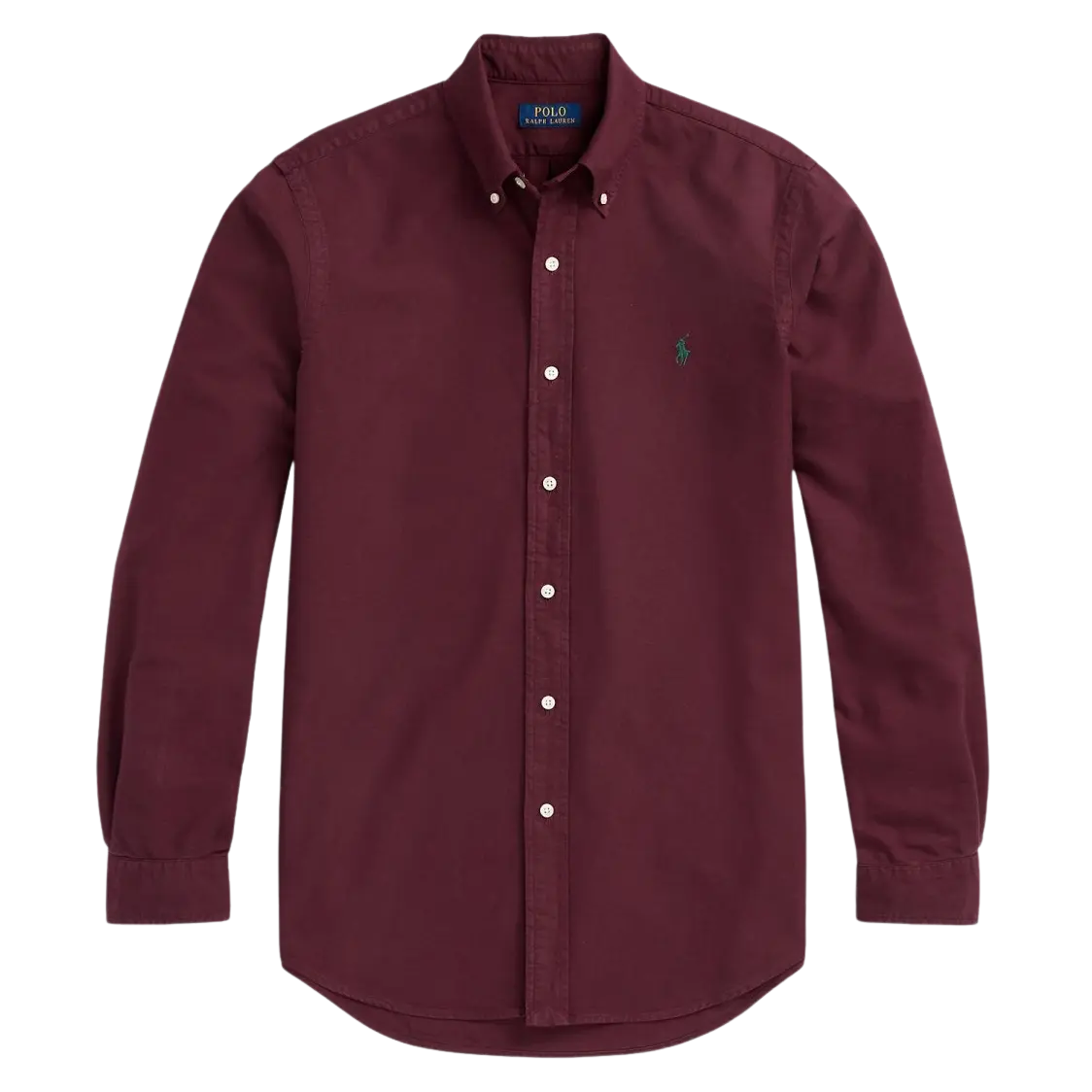 Ralph Lauren Custom Fit Oxford Shirt for Men - Wine Red