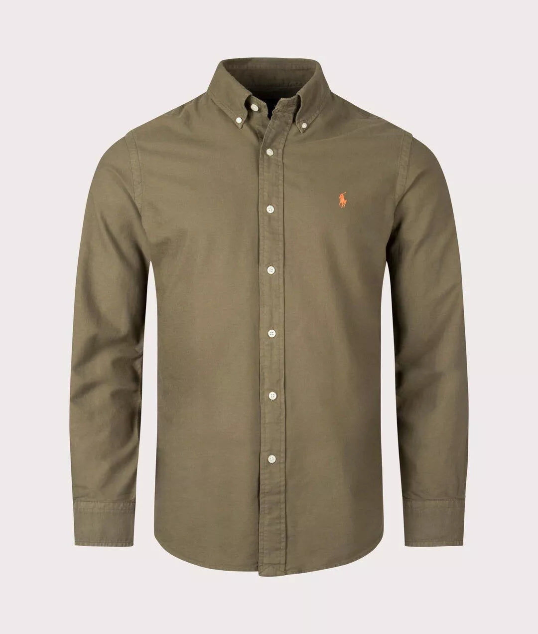 Polo Ralph Lauren Custom Fit Shirt for Men - Olive Green Shirt