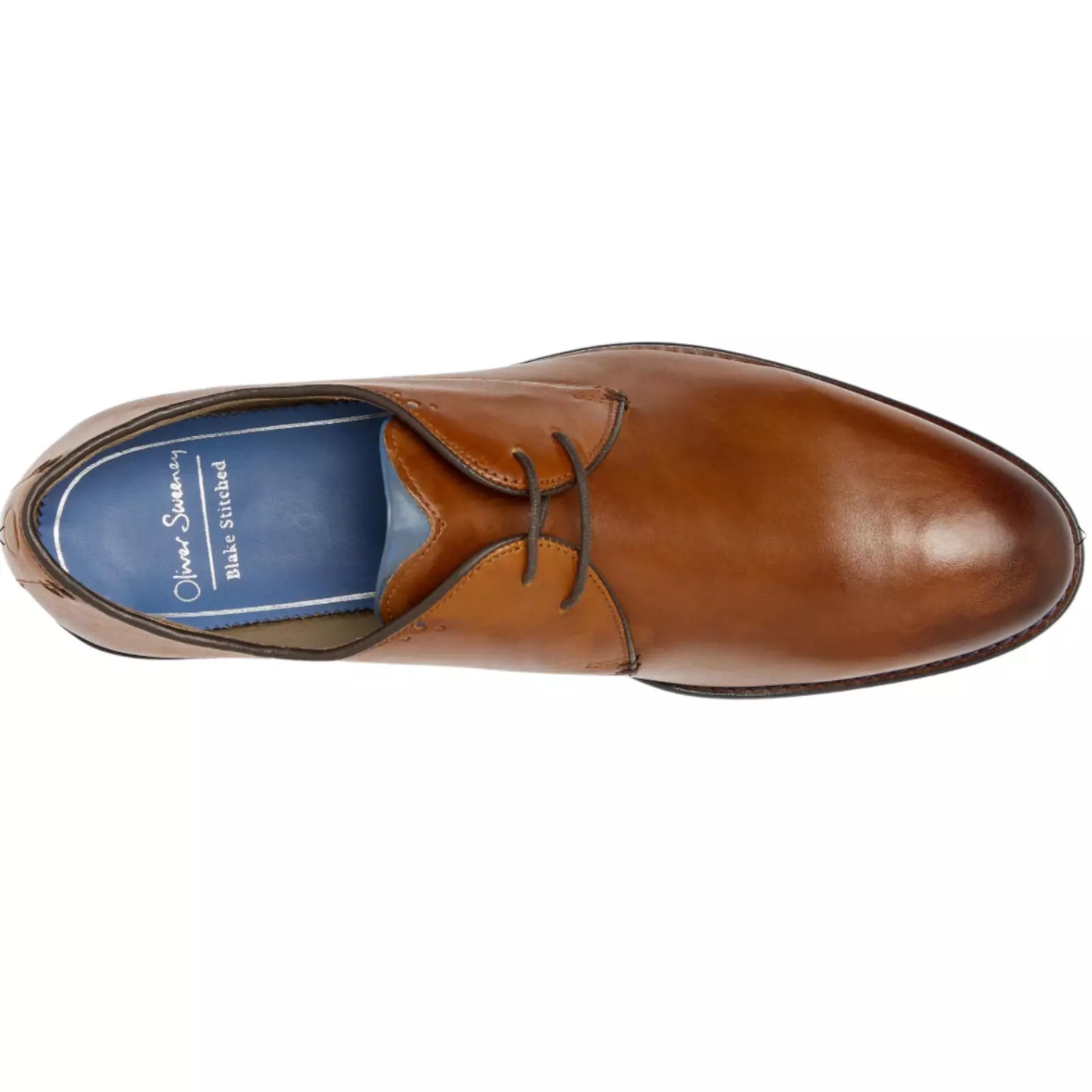 OLIVER SWEENEY MEN'S KNOLE TAN LUXURY LEATHER DERBY SHOES RRP £179