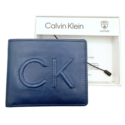 Calvin Klein Bifold Wallet For Men - Navy/Blue Colour - RFID Protection RRP £70