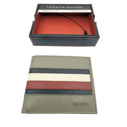 Tommy Hilfiger Wallet for Men - Grey Men's Wallet - RRP£60 - Calf Leather