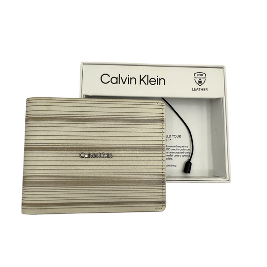 Calvin Klein Bifold Wallet for Men - Off White - RFID Protection