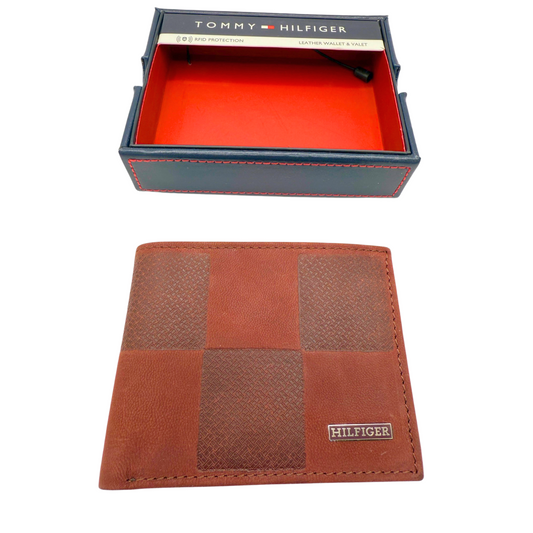 Tommy Hilfiger Wallet for Men - Men's Wallet - Burgundy - Calf Leather