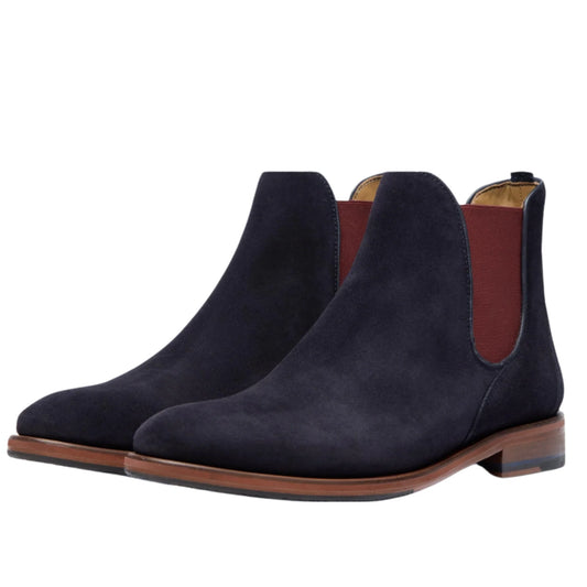 Oliver Sweeney Andante Navy Suede Chelsea Boots RRP £199 UK 11