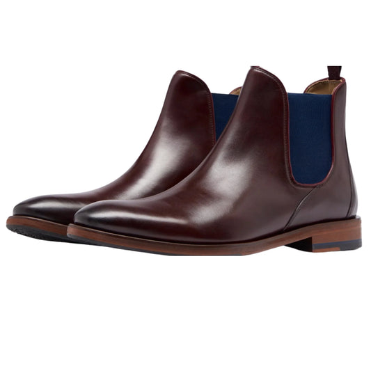 Oliver Sweeney Andante Burgundy Antiqued Leather Chelsea Boots RRP £199 UK 12