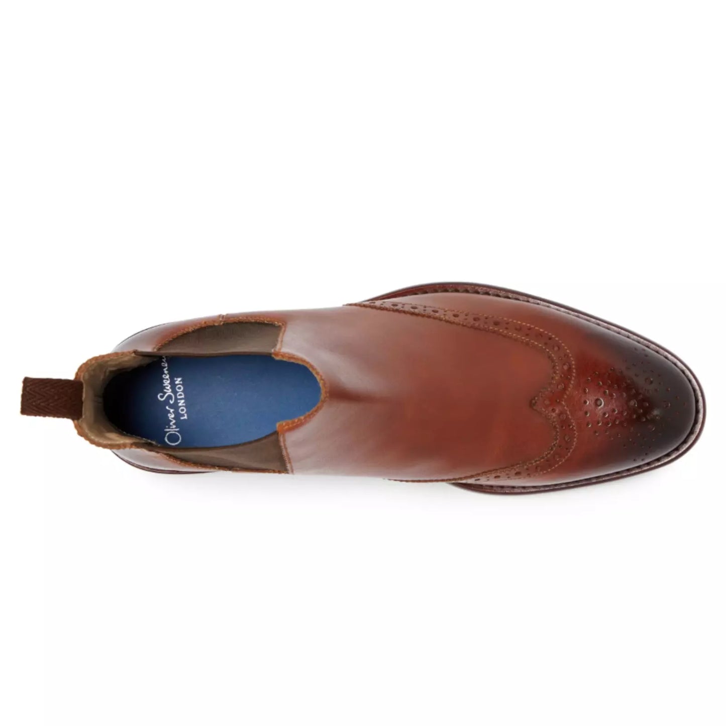 Oliver Sweeney Portrush Antiqued Tan Leather Chelsea Boots RRP £199 UK 9