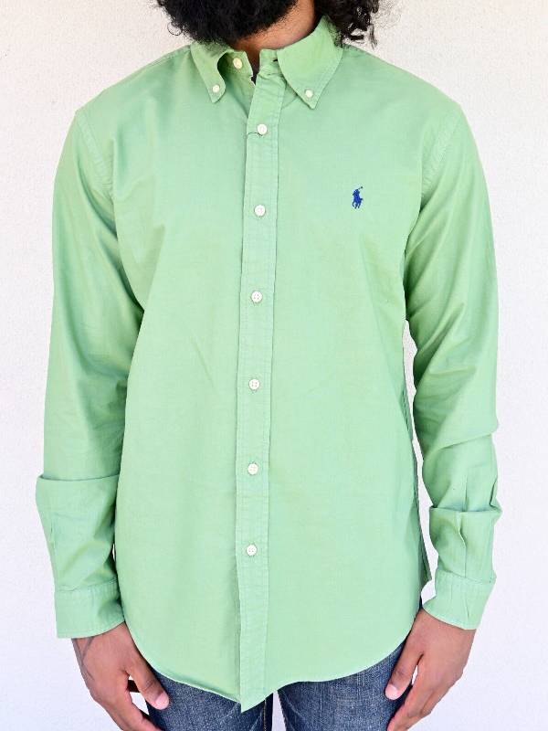 Polo Ralph Lauren Custom Fit Oxford Shirt for Men | Long Sleeve | Classic Green | RRP £125